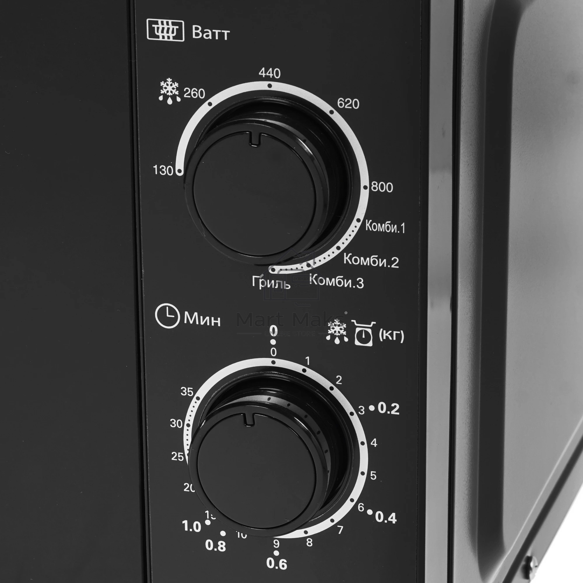 Микроволновая печь Sharp R-6000RK черный, 20 л, 800 Вт, переключатели - поворотный механизм