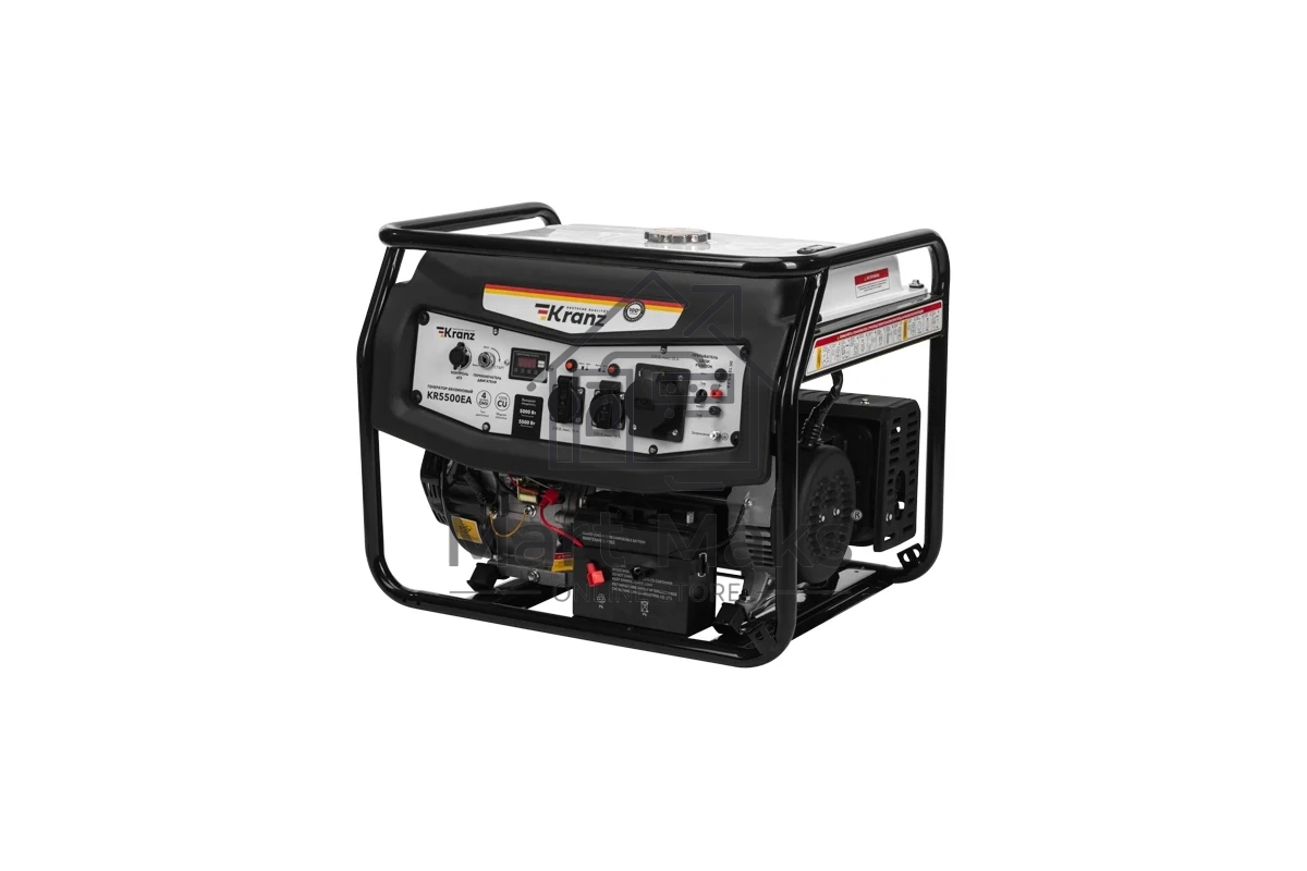 Электрогенератор бензиновый Kranz KR5500EA, 5.5 кВт, 96.1 дБ, 77 кг