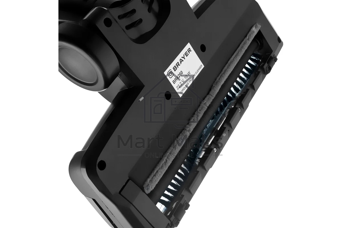 Пылесос вертикальный BRAYER BR4260 красный, питание от аккумулятора, 120 Вт, уборка сухая, пылесборник 0.6 л, работа от АКБ max 40 мин