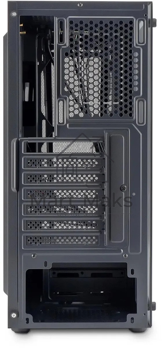 Компьютерный корпус Оклик OCC-MD302 черный без БП ATX 6x120mm 2xUSB2.0 1xUSB3.0 audio bott PSU