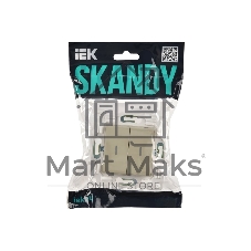 Выключатель 2-кл. IEK SKANDY SK-V09B 10А с индикацией бежевый SK-V20-1-10-K10
