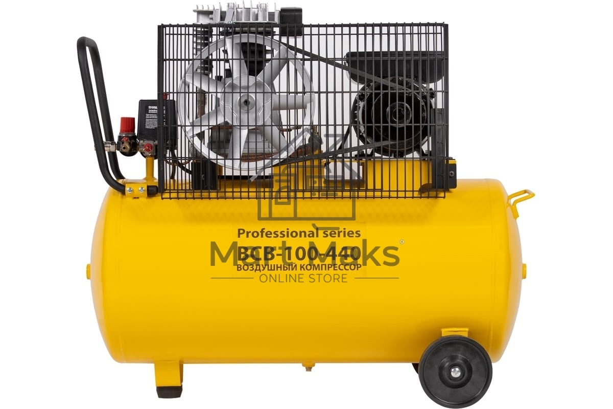 Компрессор воздушный ременной масляный Ballu BCB-100-440 желтый