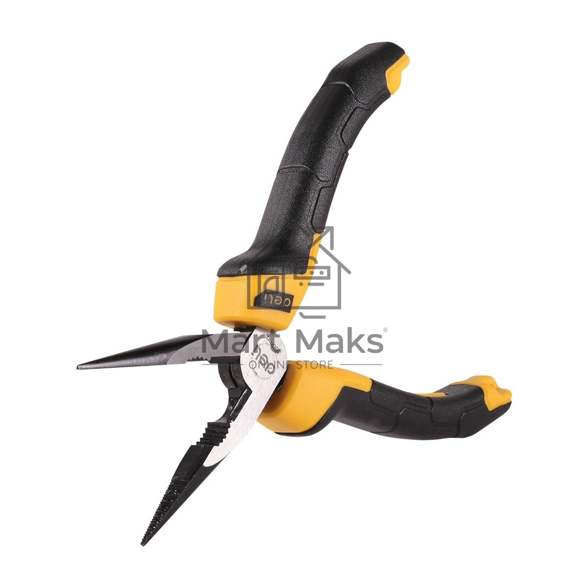 Удлиненные плоскогубцы Deli DL2106Z 160мм, сталь CrV, прорезиненная двухкомпонентная ручка