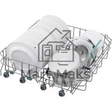 Встраиваемая посудомоечная машина Weissgauff BDW 6135 D Inverter AutoOpen Timer Floor, серебристый, 59.8 см, 14 компл., 49 дБ, класс А+++