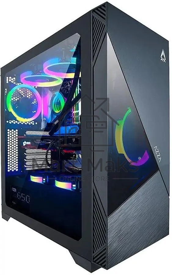 Компьютерный корпус Azza Eclipse черный без БП ATX 9x120mm 5x140mm 2xUSB2.0 1xUSB3.0 audio bott PSU
