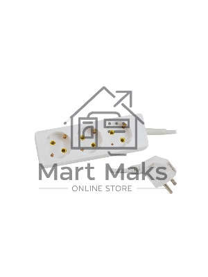 Удлинитель сетевой СТАРТ S 3x5-Z --20 dg, 3 розетки, до 10А, 5м, с заземлением, белый