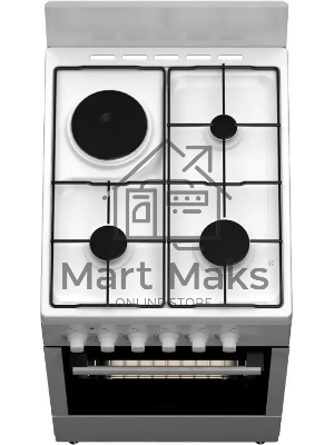 Плита комбинированная Darina 1E КМ241 321 W белый, конфорок 3 газовых и 1 электрическая, духовка 50 л, 50 см x 85 см x 60 см