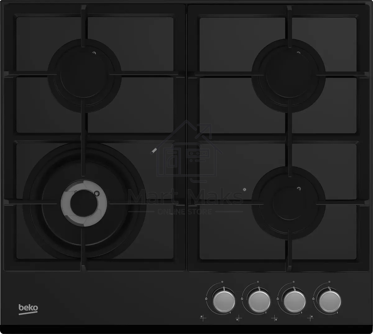 Встраиваемая газовая варочная поверхность Beko HILW 64235 S, черный