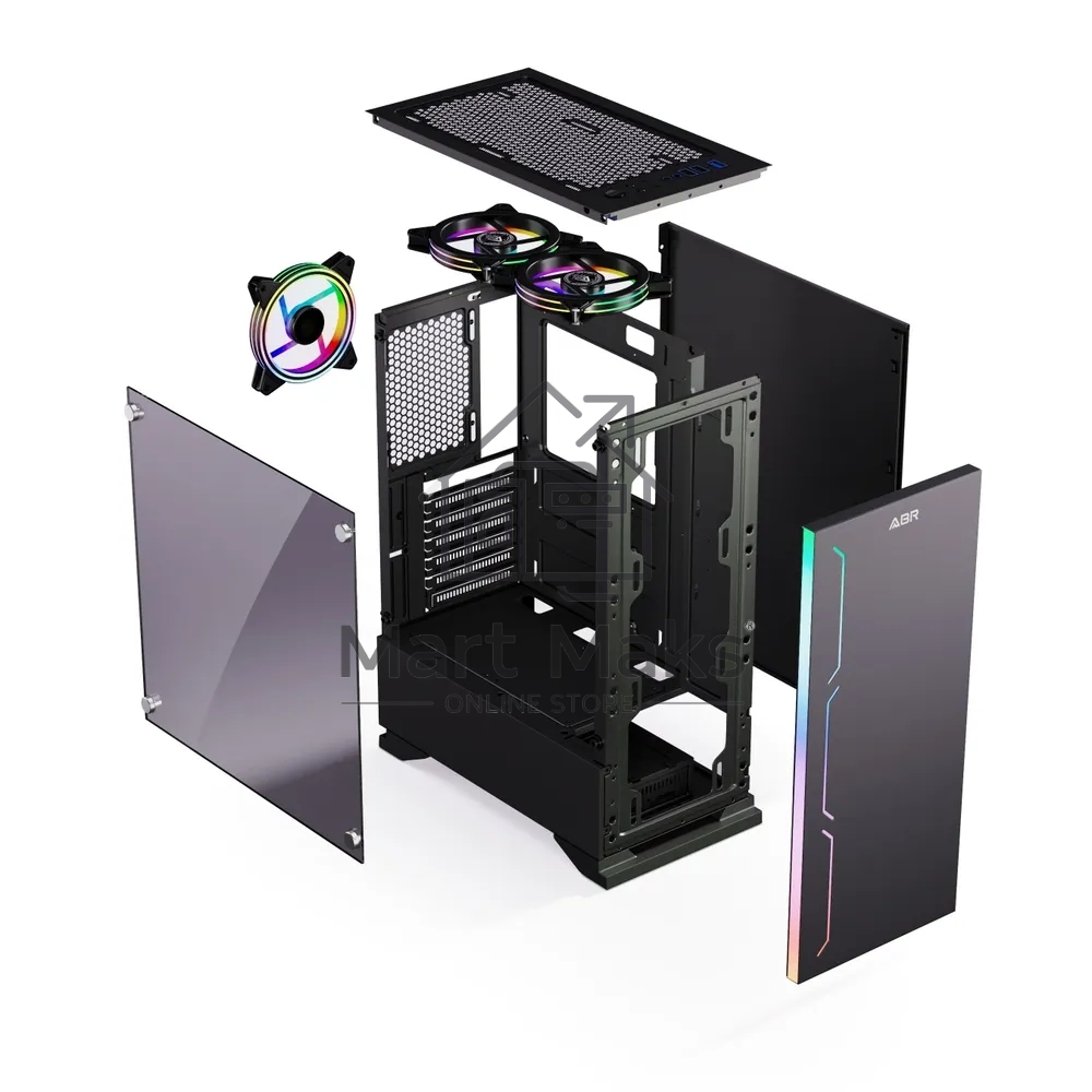 Компьютерный корпус ABR Robin I (1*USB 3.0, 2*USB 2.0, HD Audio, 3xRGB Fan, ATX, Micro-ATX)