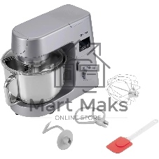 Миксер Vitek VT-PM0550 серебристый, стационарный, 2000 Вт, 6.2 л, 6 скоростей