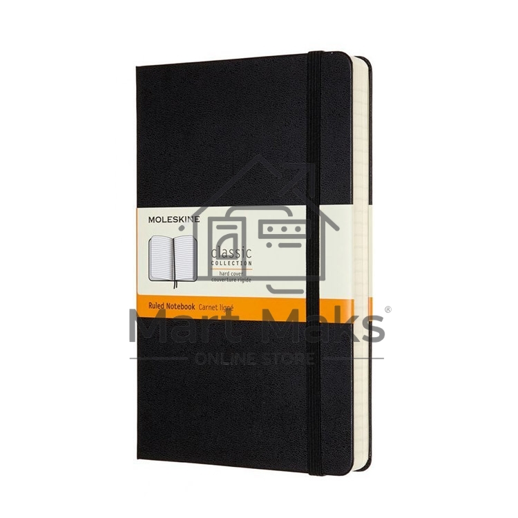 Блокнот Moleskine CLASSIC QP060 Large 130х210мм, 240 страниц, линейка, твердая обложка, черный