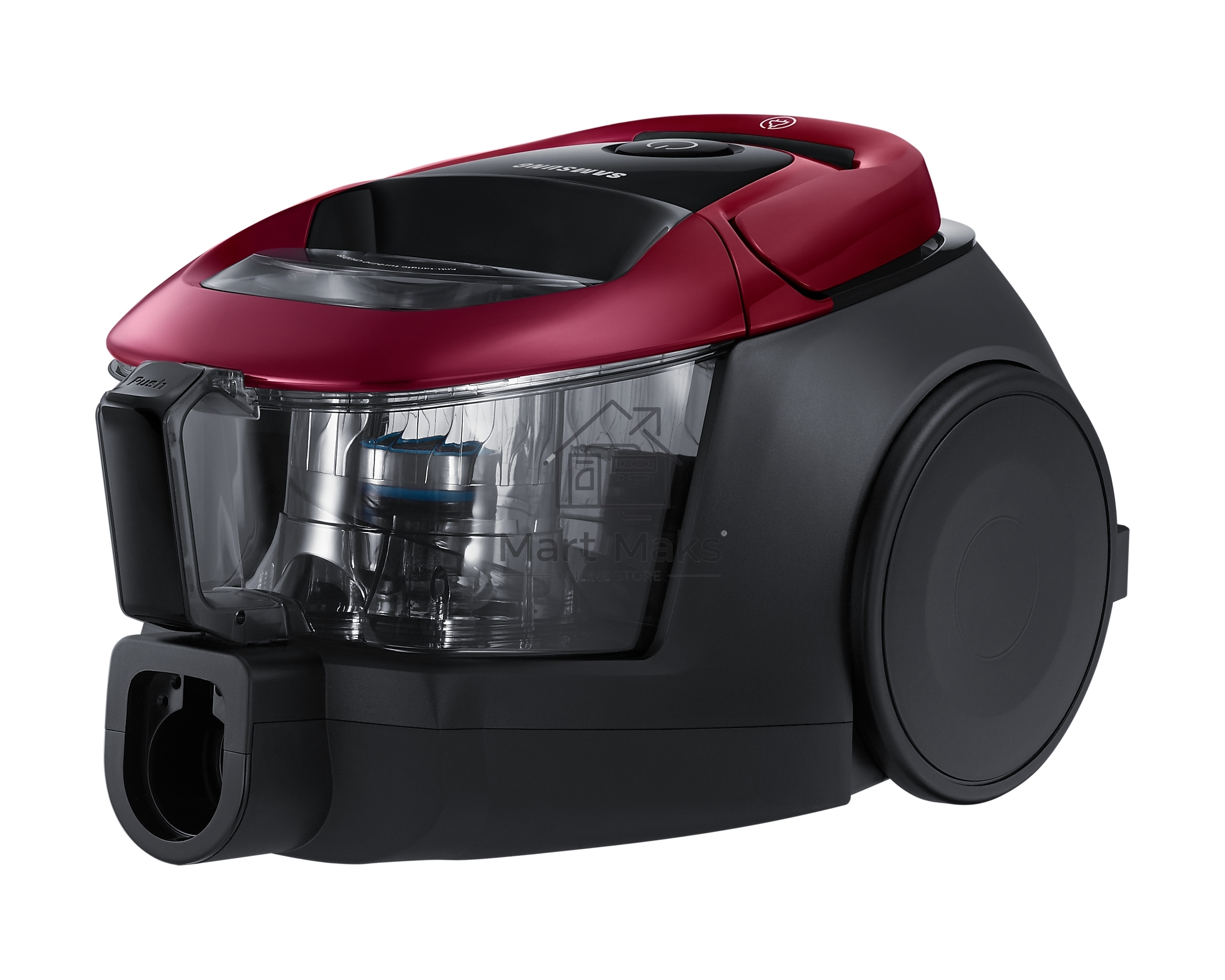 Пылесос Samsung VC18M31A0HP бордовый/черный, 380/1800 Вт, уборка сухая, пылесборник контейнер 2 л