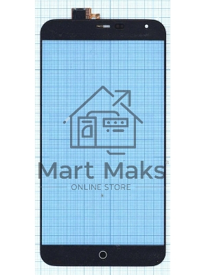Сенсорное стекло (тачскрин) для Meizu MX4, черное