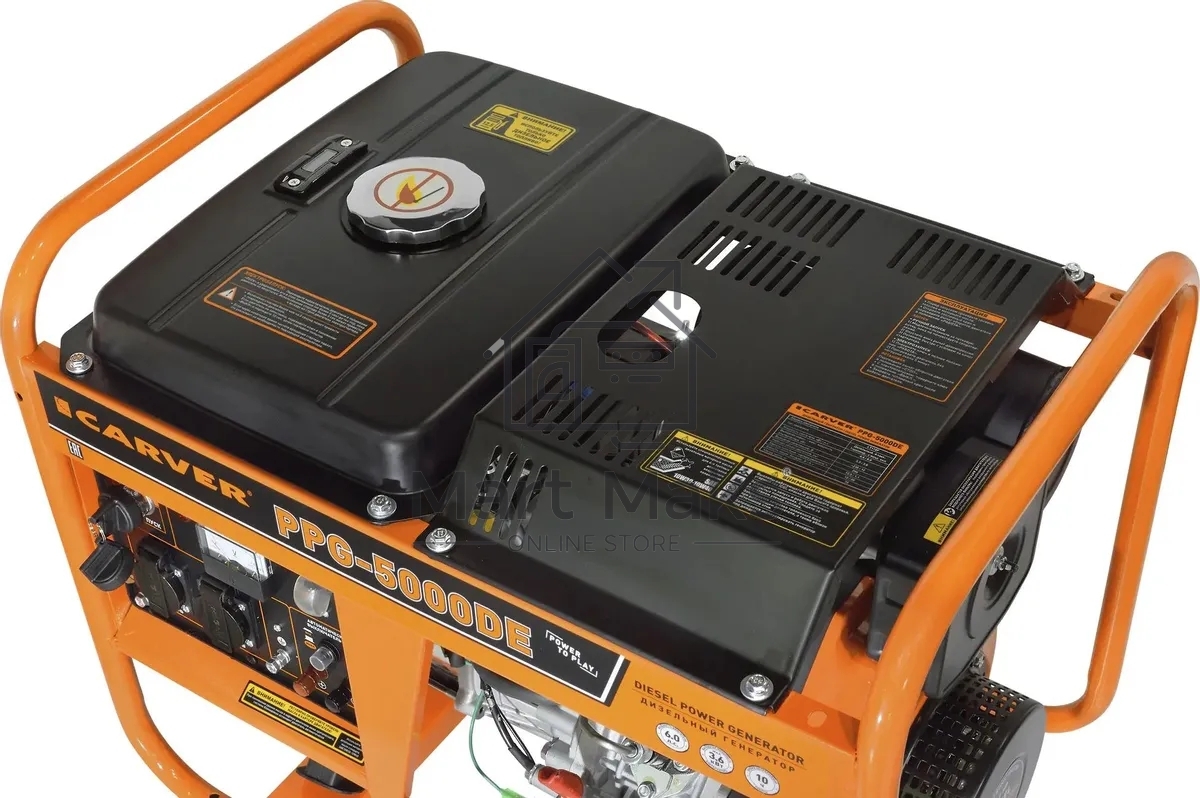 Электрогенератор бензиновый Carver PPG - 5000DE, 3.6 кВт, 101 дБ, 75 кг