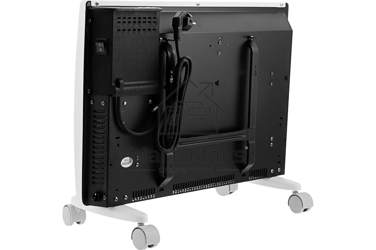Конвектор гибридный Denzel HybridX-1500 белый, 1500 Вт, 25 м2, термостат, дисплей