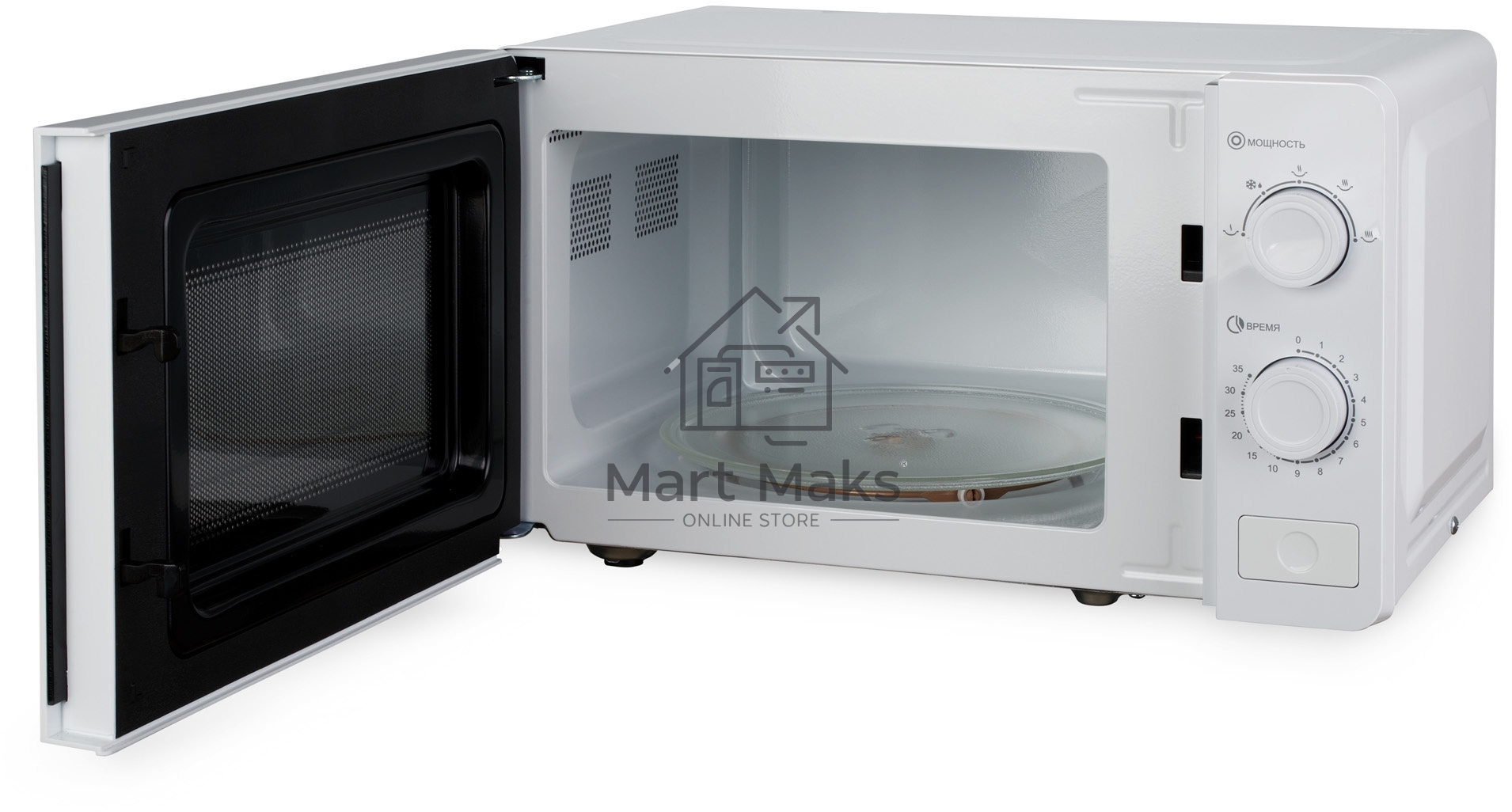 Микроволновая печь Hyundai HYM-M2009 белый, 20 л, 700 Вт, переключатели - поворотный механизм