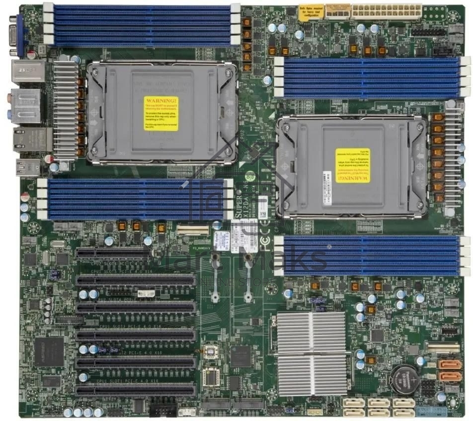 Серверная материнская плата Supermicro MBD-X12DAI-N6, 2xLGA 4189, Intel C621A, 16xDDR4, 8xSATA, 6xPCIe 4.0 x16, 1xPCIe 4.0 x8, 2xM.2, 2x1Gb LAN, 6xUSB 3.2 Gen 1, 2xUSB 3.2 Gen 2, 1xVGA, 1xCOM, 1xTPM, E-ATX