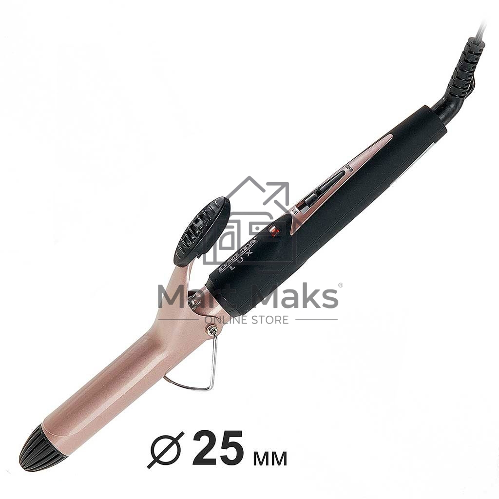 Щипцы для завивки волос DELTA LUX DL-0626 коричневый/черный, 25 мм, 180 °C, 1 режим
