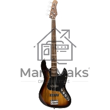 Бас-гитара STAGG SBJ-30 SNB 4-х струнная форма Jazz Bass, корпус павловния, гриф клен, накладка грифа палисандр, 20 ладов, мензура 867 мм, колки никелированные, бридж JB Classic, звукосниматели 2xJB, регуляторы 2x громкости, 1x тона, цвет Sunburst