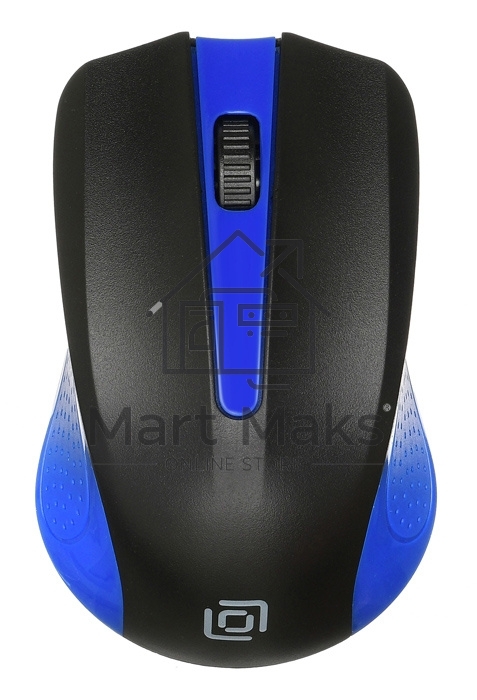 Мышь беспроводная Oklick 485MW черный/синий, 1200 dpi, радиоканал, USB, кнопки - 3