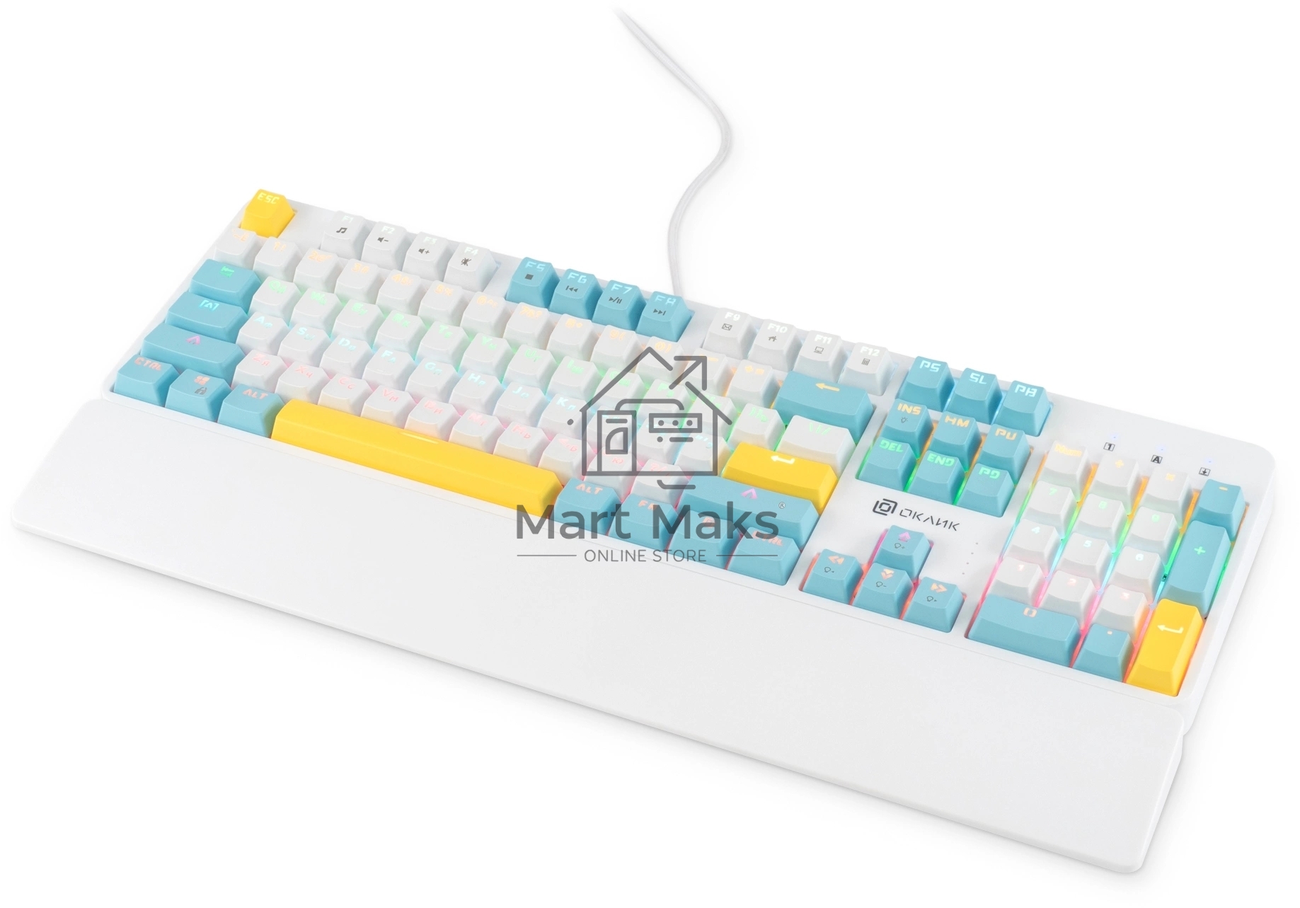 Клавиатура Oklick K951X (1901079) проводная, USB, белый