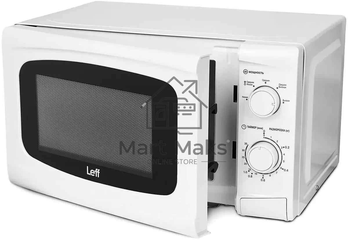 Микроволновая печь LEFF 20MM721W белый, 20 л, 700 Вт, переключатели - поворотный механизм