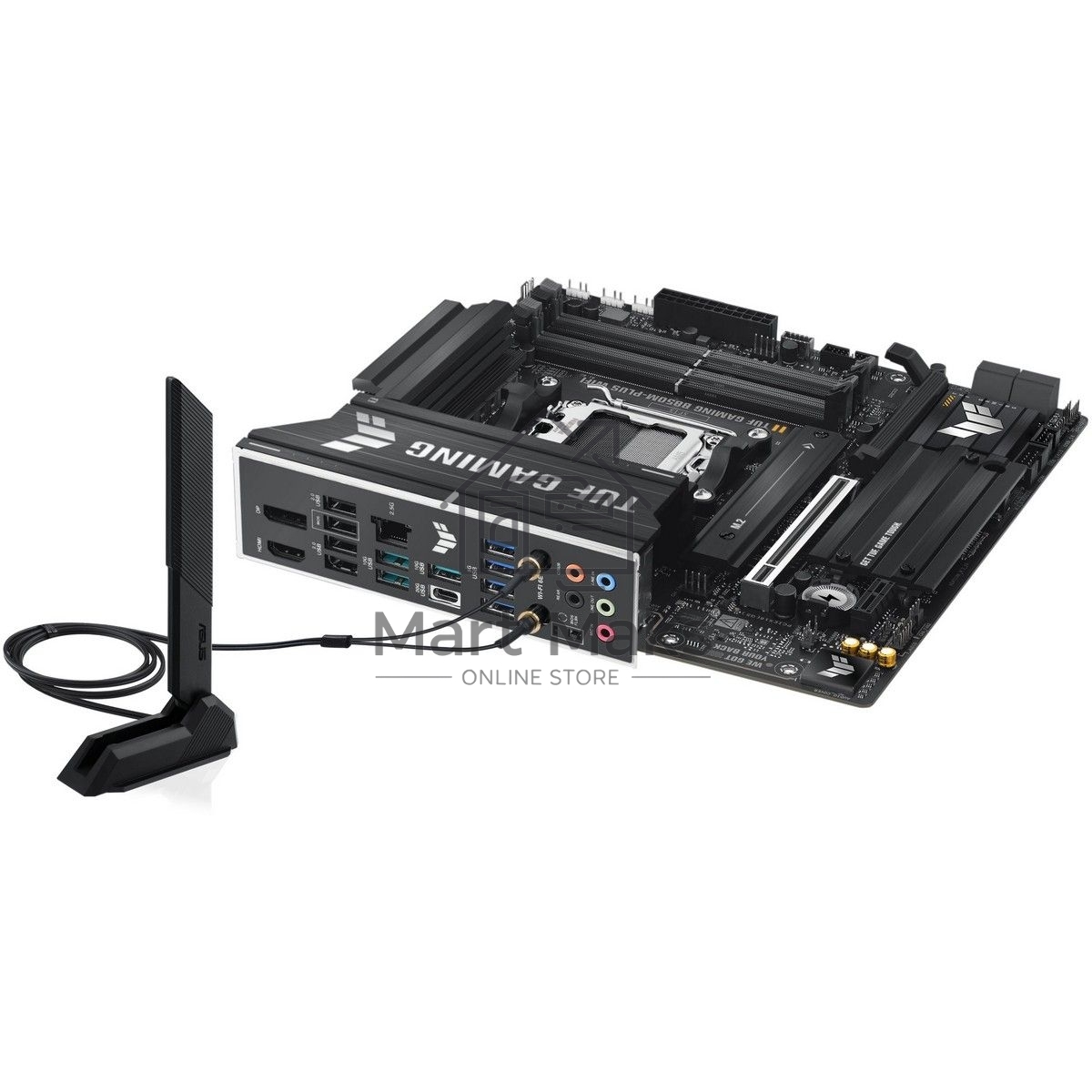 Материнская плата ASUS TUF GAMING B850M-PLUS WIFI, AM5, AMD B850, 4xDDR5, 4xSATA, 3xM.2, 1xPCIe 4.0 x16, 1xHDMI, 1xDP, 1x 2.5Gb LAN, 1xUSB-C 20Gbps, 3xUSB-A 10Gbps, 4xUSB-A 5Gbps, 4xUSB-A 2.0, 7.1, micro-ATX