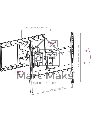 Кронштейн для телевизора Arm Media COBRA-50 черный, 26