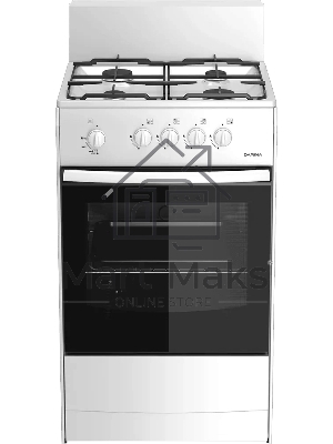 Плита газовая Darina S GM 441 001 W белый/черный, конфорок 4 шт, духовка 50 л, 50 см x 85 см x 51 см
