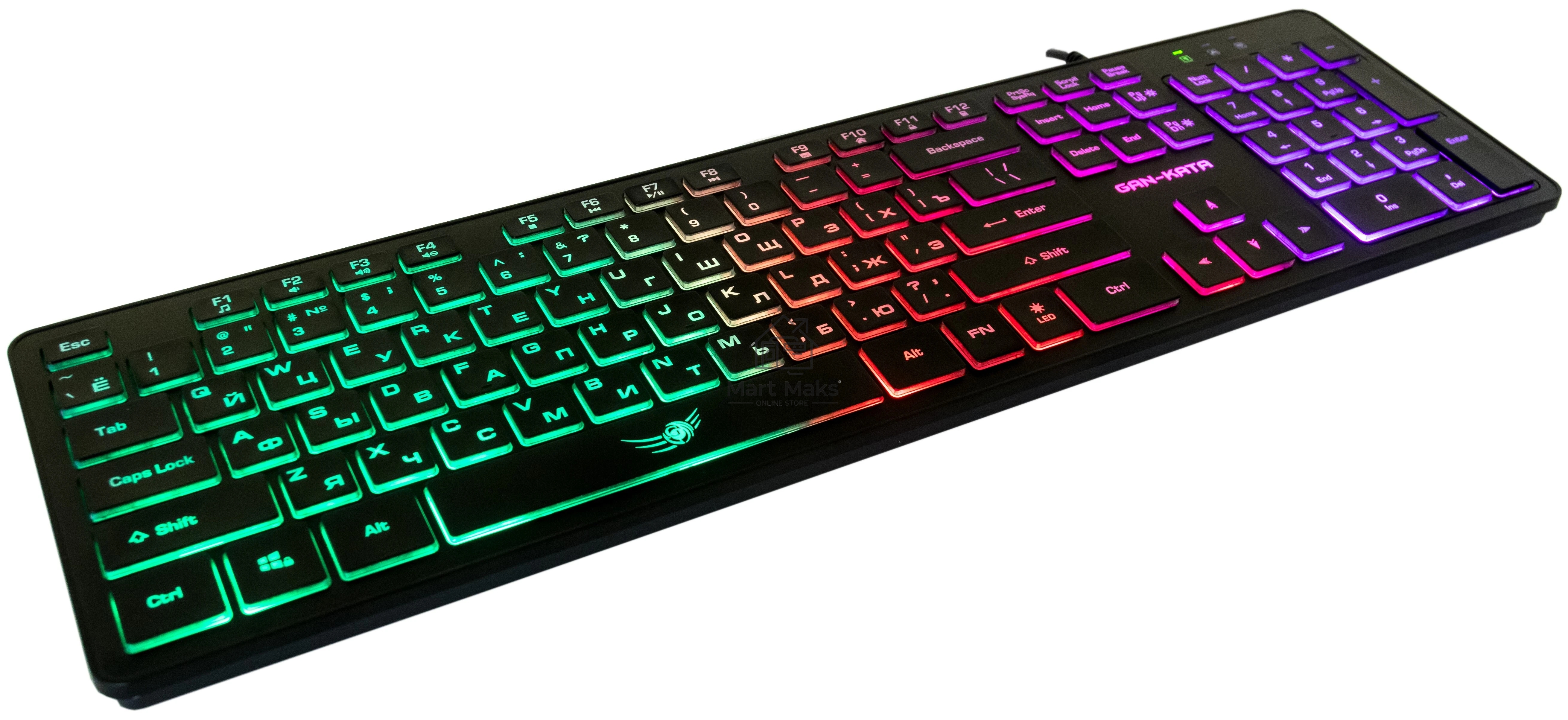 Комплект клавиатура+мышь Dialog Gan-Kata KMGK-1707U проводной, USB, 1600 DPI, чёрный