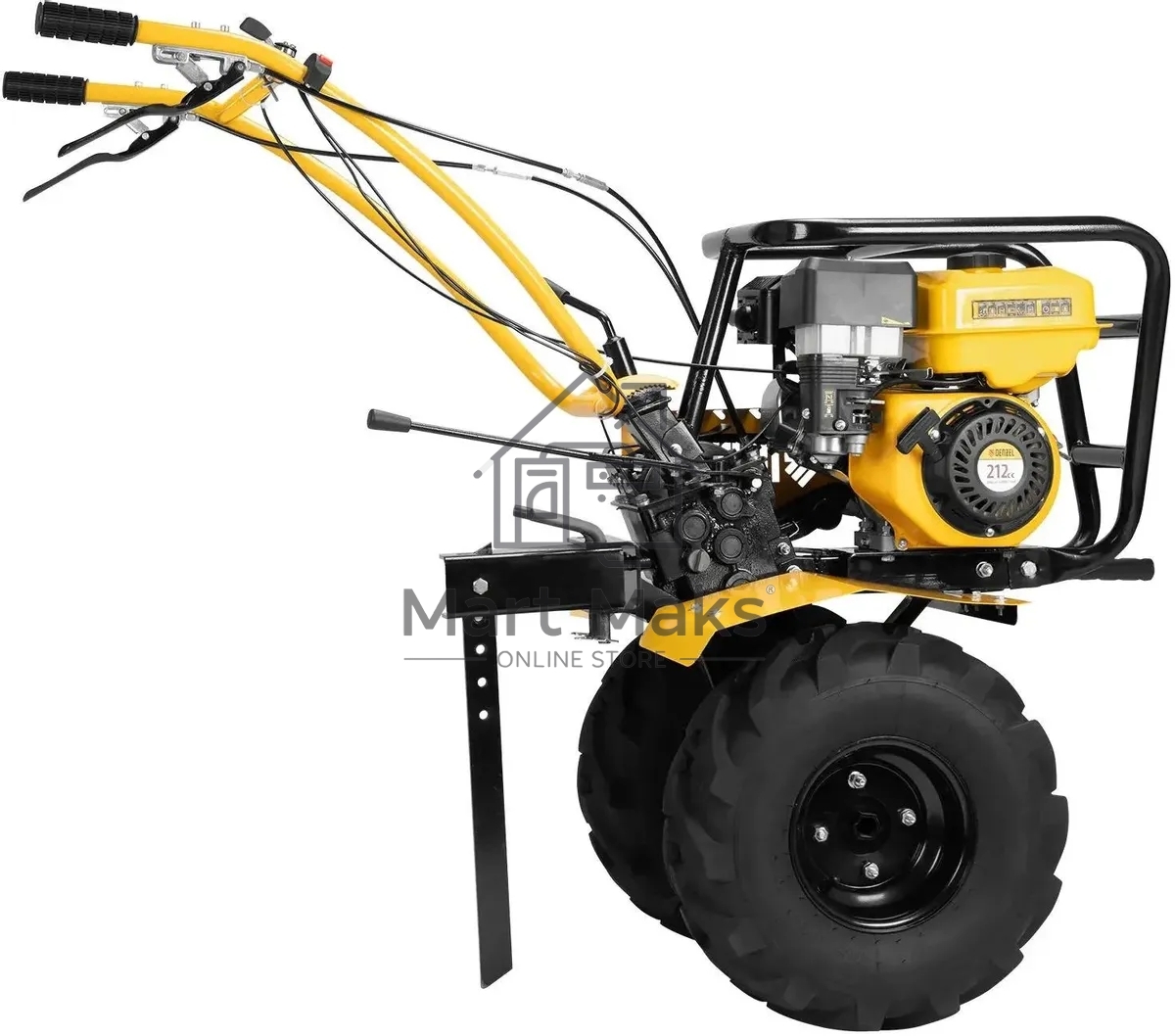 Мотоблок DPT-670S-PRO, 7 л.с., ремен.сцеп, фрез 3х4, ШОМ, передачи 6В/2Н Denzel