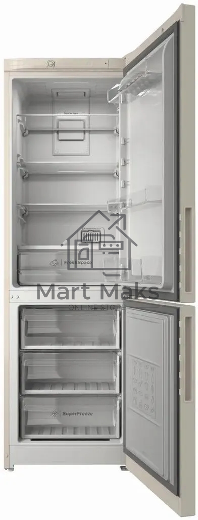 Холодильник Indesit ITR 4180 E бежевый двухкамерный 220/78л морозилка снизу