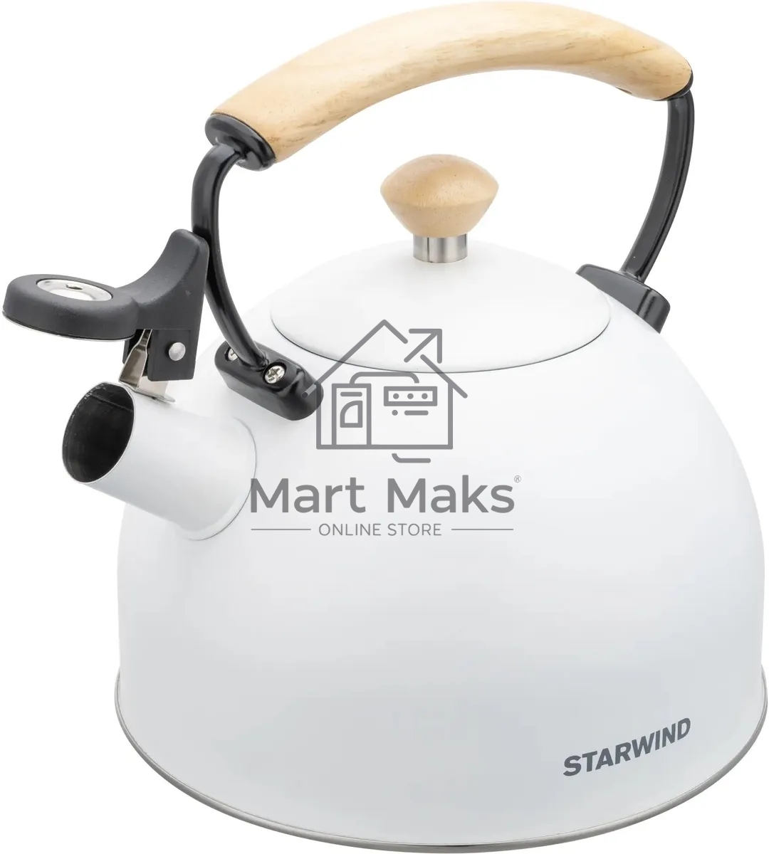 Чайник для плиты металлический Starwind Chef Country 2.5л. белый (SW-CH1712)