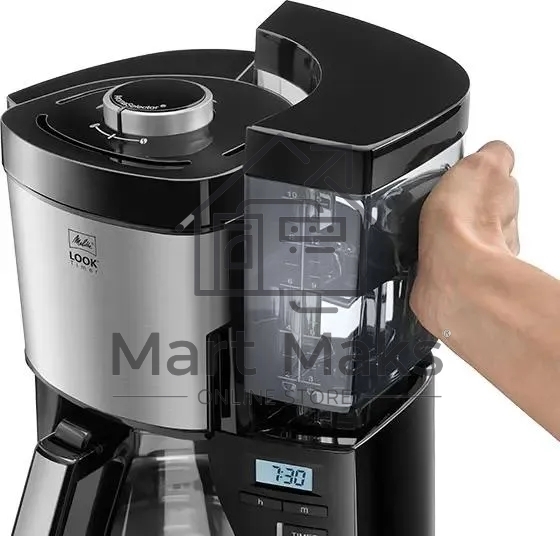 Кофеварка капельная Melitta Look V Therm Timer Black Filter черный/нержавеющая сталь, исп. кофе - молотый, 1.25 л, 1000 Вт
