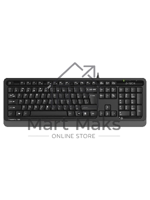 Клавиатура проводная A4Tech Fstyler FKS10, USB, черный/серый