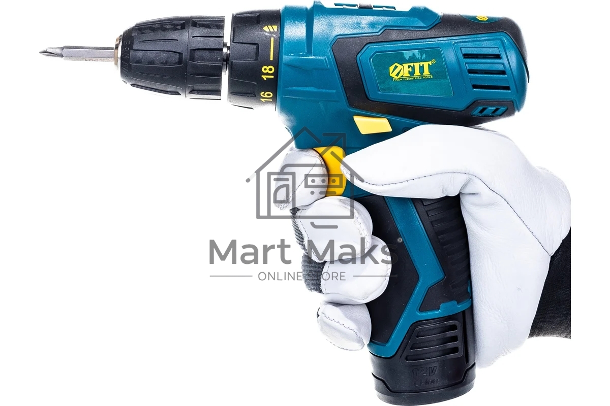 Дрель-Шуруповерт Fit 80179, Аккумуляторная, 12В