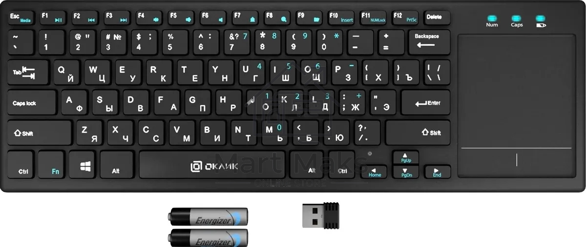 Клавиатура Oklick 830ST беспроводная, USB, Радиоканал, черный
