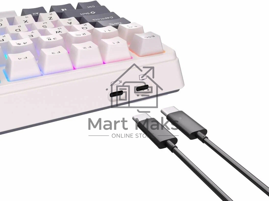 Клавиатура Royal Kludge RK-H81 White Night USB/2.4 GHz/Bluetоoth, RGB, Hot Swap, Blue switch