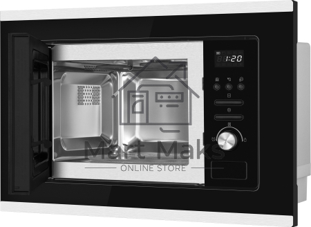 Микроволновая печь встраиваемая Weissgauff BMWO-207 Grill черный/нержавеющая сталь, 20 л, 800 Вт