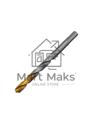 Сверло спиральное по металлу Denzel 9 x 125мм, Р6М5, Golden Tip