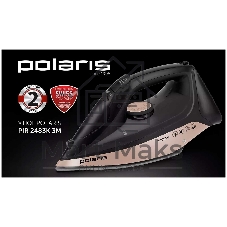 Утюг Polaris PIR-2483К черный/золотой, 2400 Вт, 50 г/мин, 175 г/мин, 300 мл