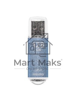 Флешка USB Smartbuy V-Cut Blue (SB128GbVC-B3), 128Gb, USB 3.0/3.1, R/W 75/30, голубой