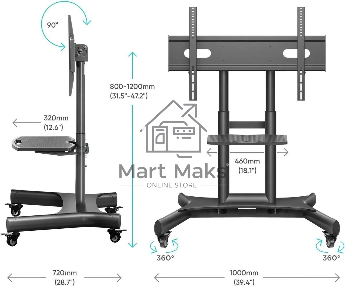 Стойка для телевизора с кронштейном ONKRON 50