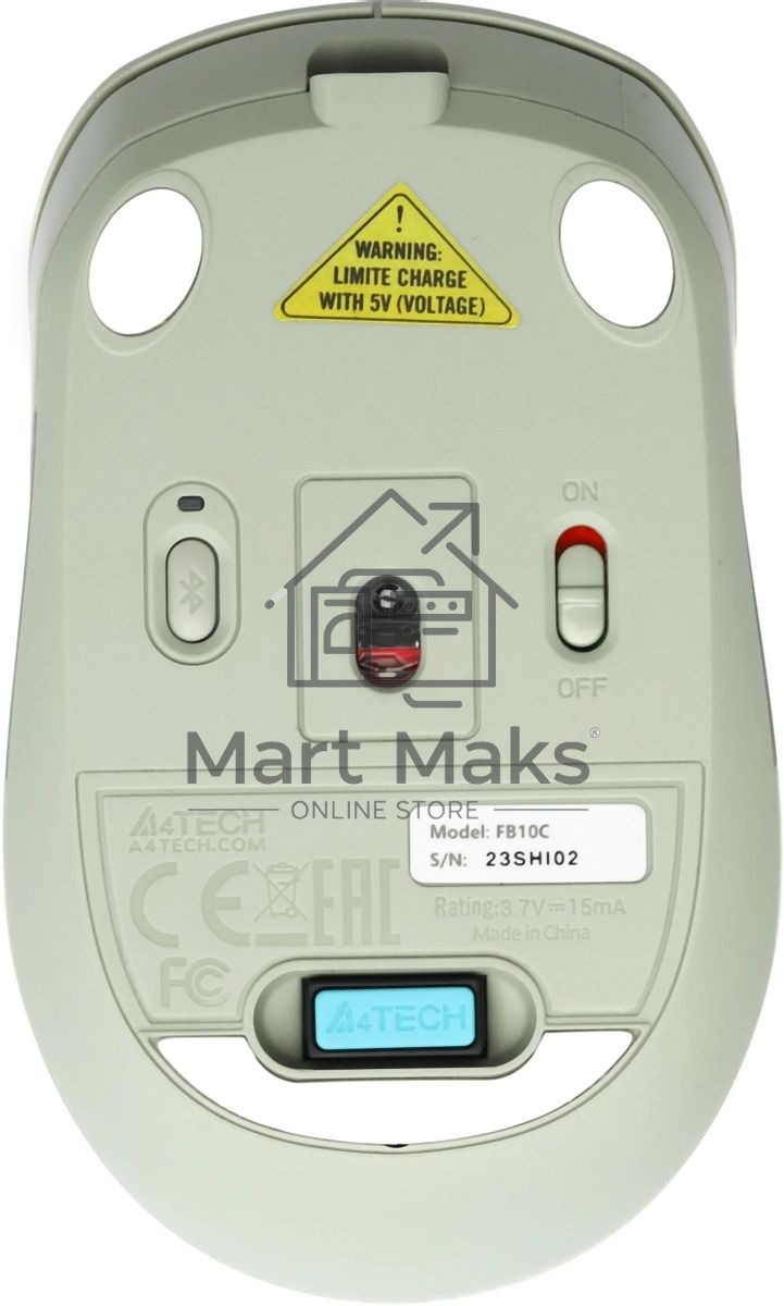 Мышь беспроводная A4Tech Fstyler FB10C зеленый, 2000 dpi, радиоканал, Bluetooth, USB, кнопки - 4