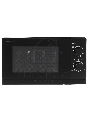 Микроволновая печь Sharp R-6000RK черный, 20 л, 800 Вт, переключатели - поворотный механизм