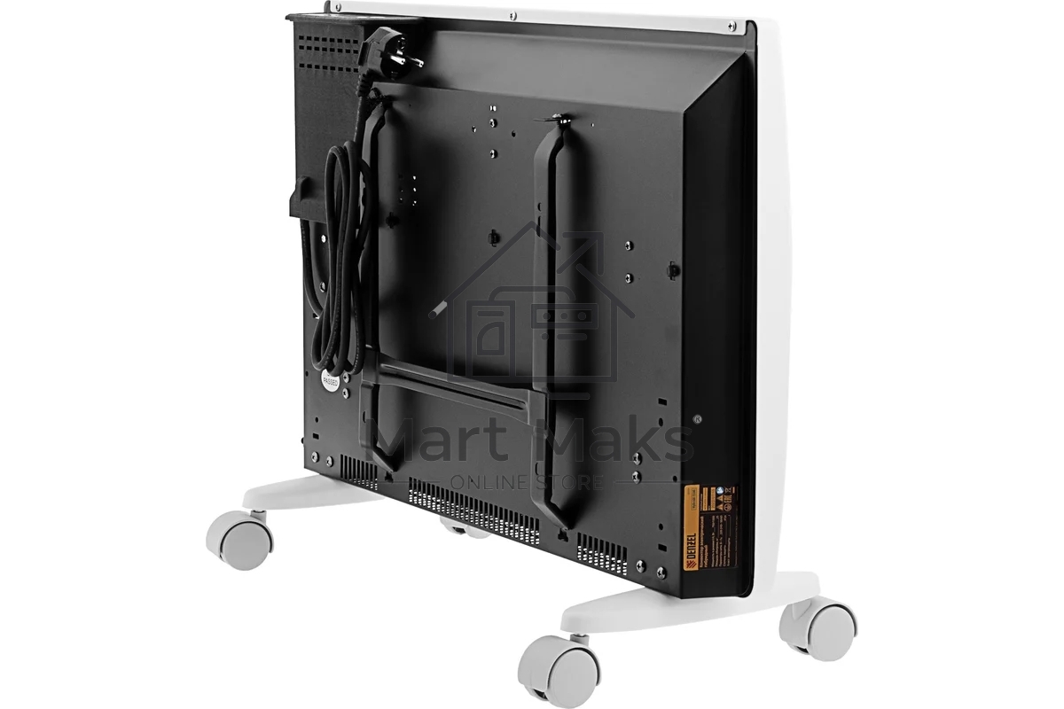Конвектор гибридный Denzel HybridX-1500 белый, 1500 Вт, 25 м2, термостат, дисплей