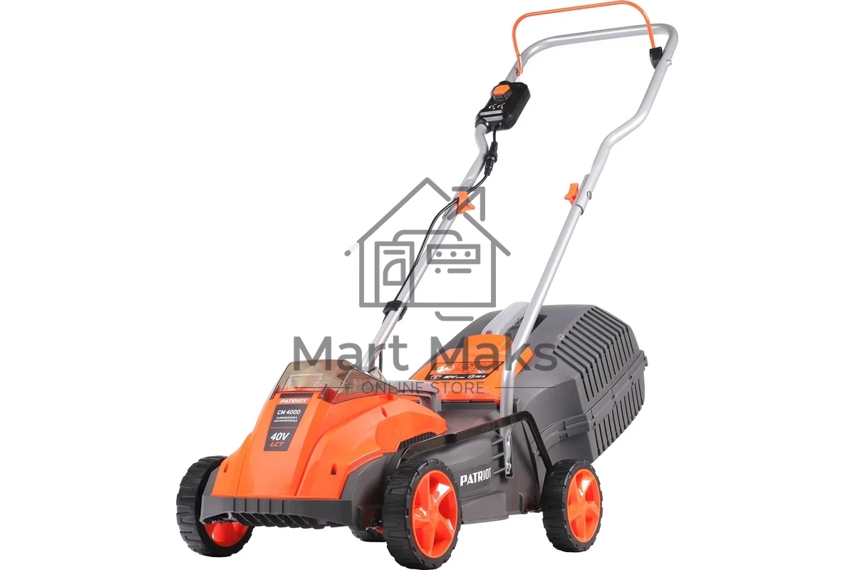 Газонокосилка аккумуляторная PATRIOT CM4000, 40В платформа LCT, 32см, бесщёточный дв, травосб. 30л, без АКБ и ЗУ