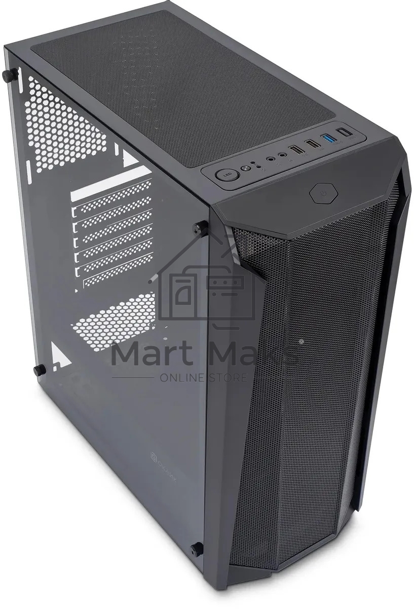 Компьютерный корпус Оклик OCC-MD302 черный без БП ATX 6x120mm 2xUSB2.0 1xUSB3.0 audio bott PSU
