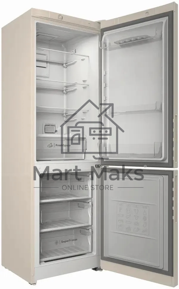 Холодильник Indesit ITR 4180 E бежевый двухкамерный 220/78л морозилка снизу