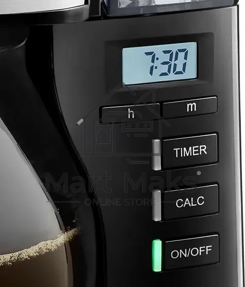 Кофеварка капельная Melitta Look V Therm Timer Black Filter черный/нержавеющая сталь, исп. кофе - молотый, 1.25 л, 1000 Вт